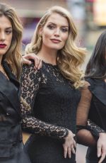 KITTY SPENCER, SISTINE STALLONE and PRINCESS MARIA-OLYMPIA on the Set of a Photoshoot for Vogue Brazil at Times Square 04/06/2018