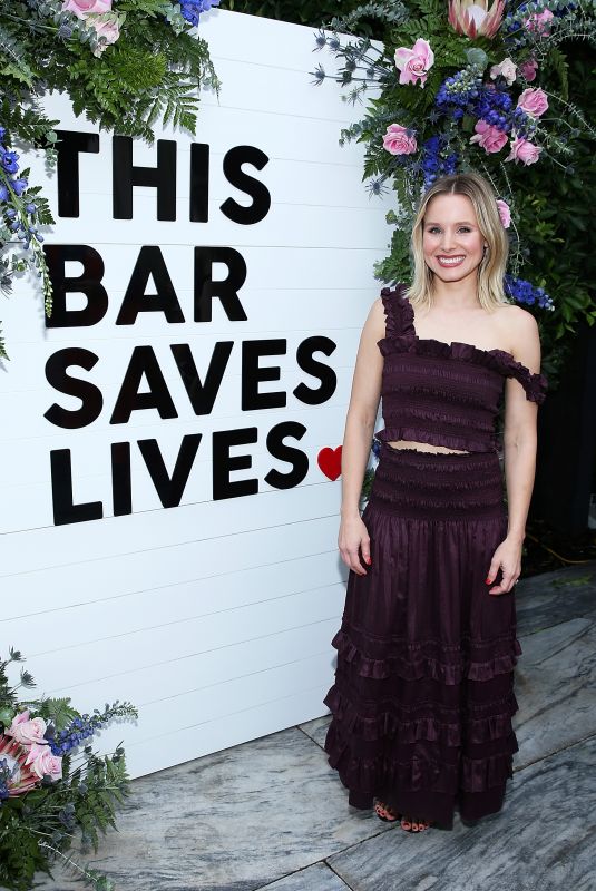 KRISTEN BELL at This Bar Saves Lives Press Launch Party in West Hollywood 04/05/2018