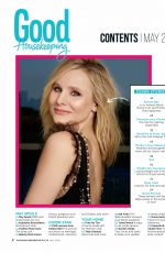 KRISTEN BELL in Good Housekeeping Magazine, May 2018