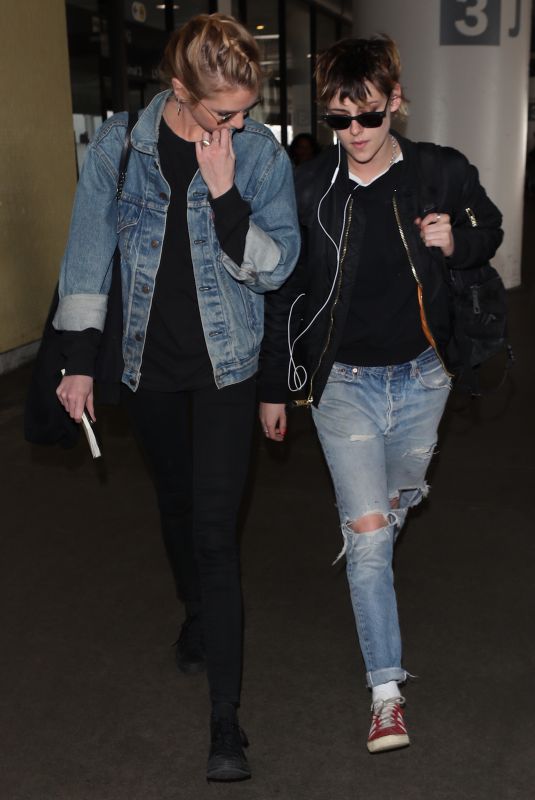 KRISTEN STEWART and STELLA MAXWELL at Los Angeles International Airport 04/04/2018
