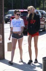 KRISTEN STEWART and STELLA MAXWELL in Shorts Out in Los Angeles 04/12/2018
