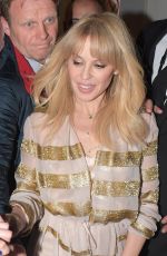 KYLIE MINOGUE Arrives at HMV Oxford Street in London 04/05/2018