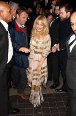 KYLIE MINOGUE Arrives at HMV Oxford Street in London 04/05/2018
