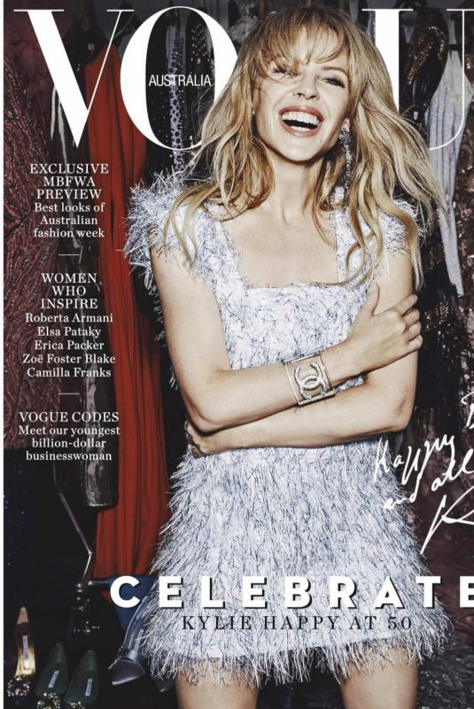 KYLIE MINOGUE in Vogue Australia Magazine, May 2018 Issue