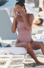 LAIS RIBEIRO in Swinsuit at a Beach in Miami 04/03/2018