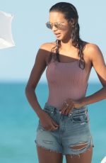 LAIS RIBEIRO in Swinsuit at a Beach in Miami 04/03/2018