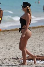 LARSA PIPPEN in Swimsuit on the Beach in Miami 03/31/2018