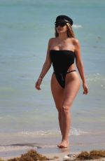 LARSA PIPPEN in Swimsuit on the Beach in Miami 03/31/2018