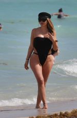 LARSA PIPPEN in Swimsuit on the Beach in Miami 03/31/2018