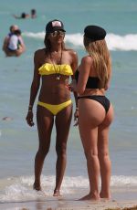 LARSA PIPPEN in Swimsuit on the Beach in Miami 03/31/2018