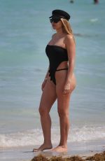 LARSA PIPPEN in Swimsuit on the Beach in Miami 03/31/2018