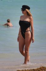 LARSA PIPPEN in Swimsuit on the Beach in Miami 03/31/2018
