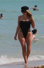 LARSA PIPPEN in Swimsuit on the Beach in Miami 03/31/2018