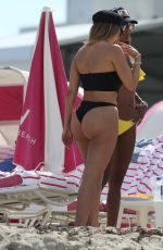 LARSA PIPPEN in Swimsuit on the Beach in Miami 03/31/2018