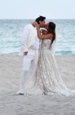LAURA ZILLI at Her Wedding on the Beach in Miami 04/07/2018