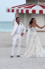 LAURA ZILLI at Her Wedding on the Beach in Miami 04/07/2018