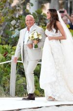 LAURA ZILLI at Her Wedding on the Beach in Miami 04/07/2018