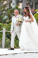 LAURA ZILLI at Her Wedding on the Beach in Miami 04/07/2018