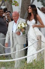 LAURA ZILLI at Her Wedding on the Beach in Miami 04/07/2018