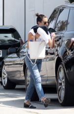 LEA MICHELE Heading to a Spa in Los Angeles 04/05/2018