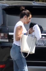 LEA MICHELE Heading to a Spa in Los Angeles 04/05/2018