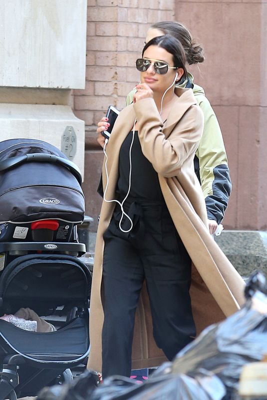 LEA MICHELE Out and About in New York 04/26/2018
