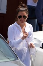 LEA MICHELE Out for Lunch in Brentwood 04/08/2018