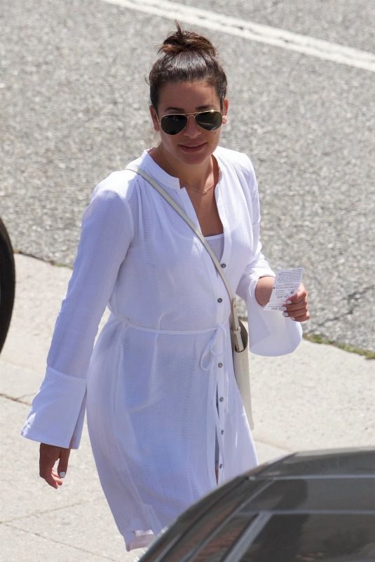 LEA MICHELE Out for Lunch in Brentwood 04/08/2018