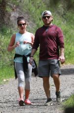 LEA MICHELE Out Hikinig in Los Angeles 04/08/2018