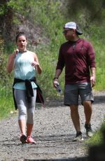LEA MICHELE Out Hikinig in Los Angeles 04/08/2018