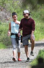 LEA MICHELE Out Hikinig in Los Angeles 04/08/2018
