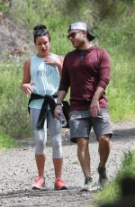 LEA MICHELE Out Hikinig in Los Angeles 04/08/2018