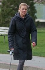 LEANN RIMES Walks Her Dog Out in Vancouver 04/10/2018