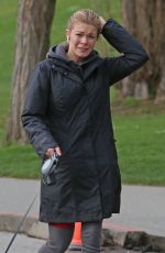 LEANN RIMES Walks Her Dog Out in Vancouver 04/10/2018