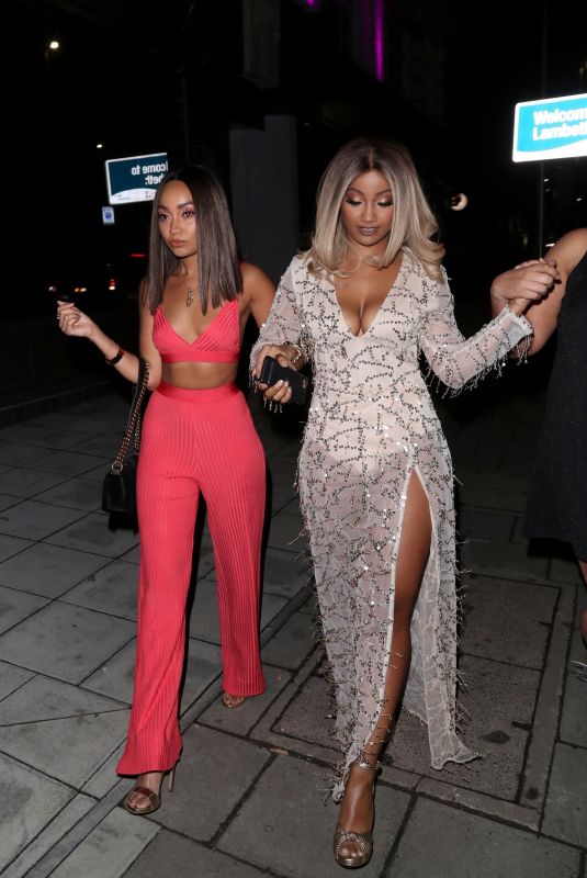 LEIGH-ANNE and Sister SAIRAH PINNOCK at a Birthday Party in London 04/28/2018