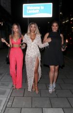 LEIGH-ANNE and Sister SAIRAH PINNOCK at a Birthday Party in London 04/28/2018