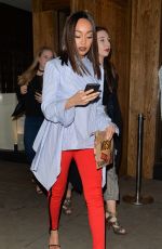 LEIGH-ANNE PINNOCK Leaves Cantina Laredo in Los Angeles 03/31/2018