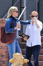 LESLIE BIBB and ALYSON HANNIGAN Out for Lunch in Studio City 04/10/2018