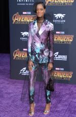 LETITIA WRIGHT at Avengers: Infinity War Premiere in Los Angeles 04/23/2018