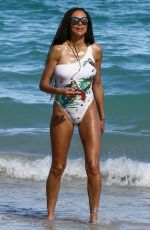 LILLY BECKER in Swimsuit at a Beach in Miami 04/02/20108