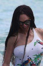 LILLY BECKER in Swimsuit at a Beach in Miami 04/02/20108