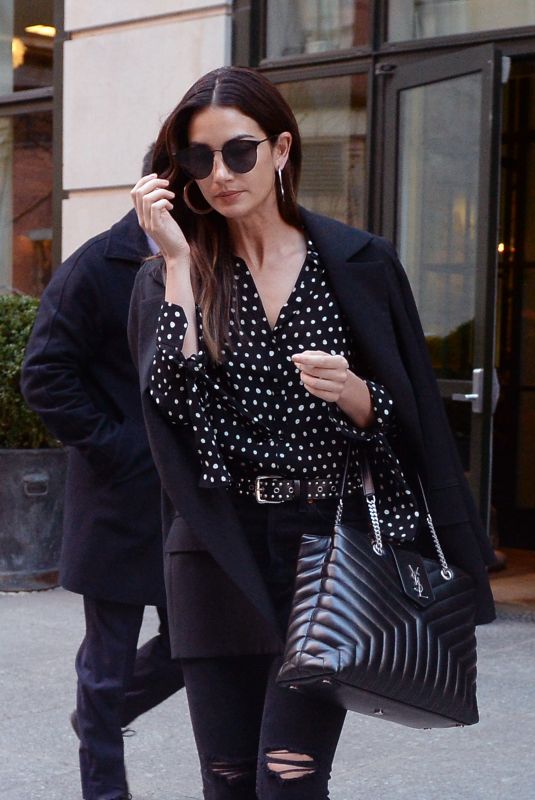 LILY ALDRIDGE Leaves Her Hotel in New York 04/05/2018