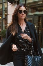 LILY ALDRIDGE Out in New York 04/05/2018