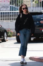 LILY COLLINIS Out for Lunch at Tokyo Cube in Studio City 04/24/2018