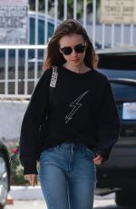 LILY COLLINIS Out for Lunch at Tokyo Cube in Studio City 04/24/2018