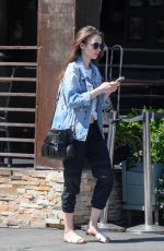 LILY COLLINS Out and About in Los Angeles 04/12/2018