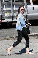 LILY COLLINS Out and About in Los Angeles 04/12/2018