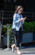 LILY COLLINS Out and About in Los Angeles 04/12/2018