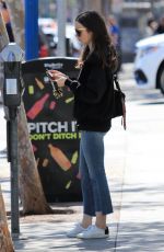 LILY COLLINS Out for Coffee in Los Angeles 04/16/2018