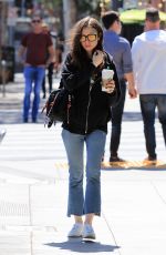 LILY COLLINS Out for Coffee in Los Angeles 04/16/2018